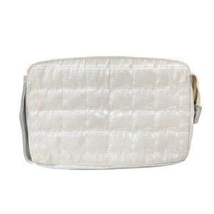 Chanel Travel Clutch Bag Silver